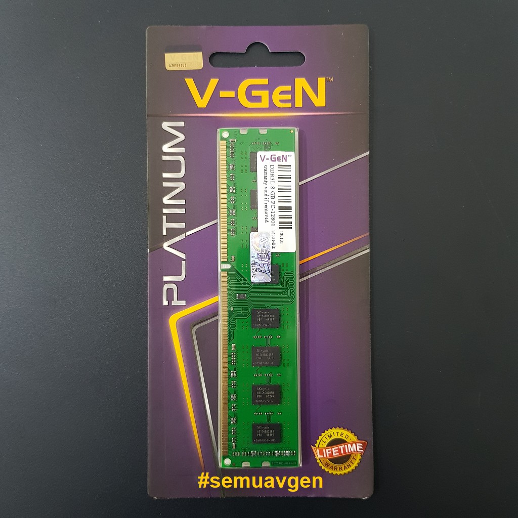 DDR3 8GB PC-12800/1600Mhz RAM PC/Komputer V-GeN Longdimm DDR3L 8 GB 1600 MHz PLATINUM