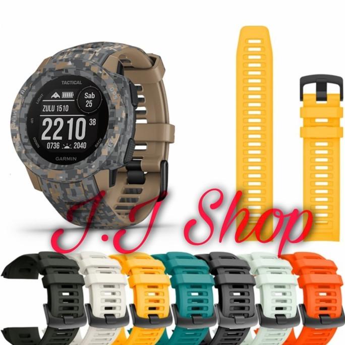 Strap Silicone Rubber Garmin Instinct Tactical Soft Karet Watch Band