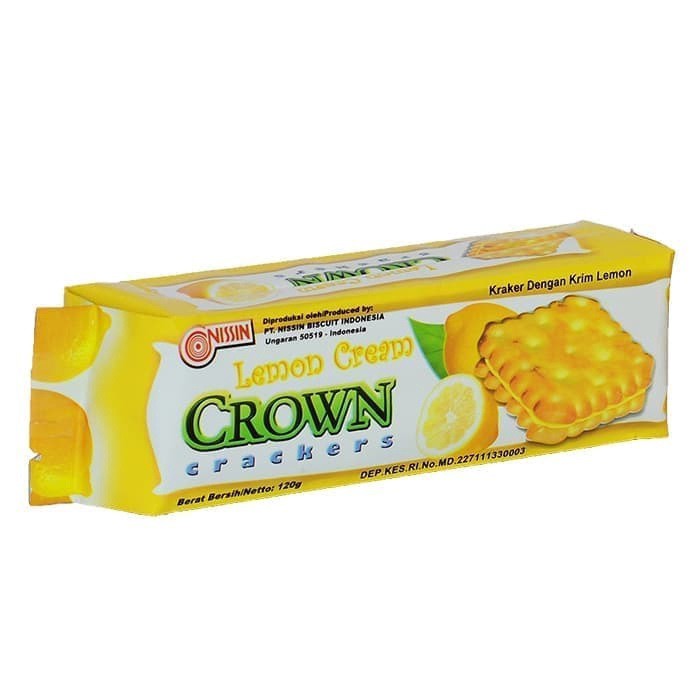 

Snack/Biskuit NISSIN LEMON CREAM CROWN BISCUIT 120 GRAM
