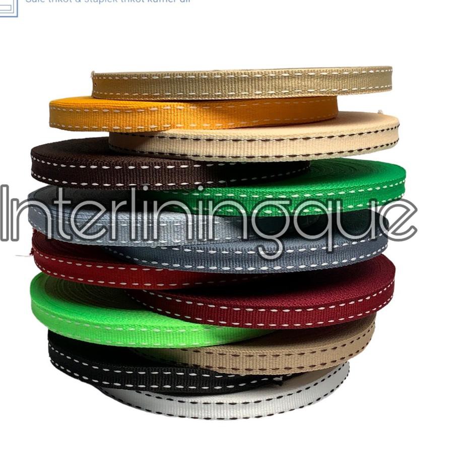 

[ TERLARIS ] Pita Bintik Lebar 1 CM @28Yard Pita Kain Craft Tas Celana Dekorasi dll