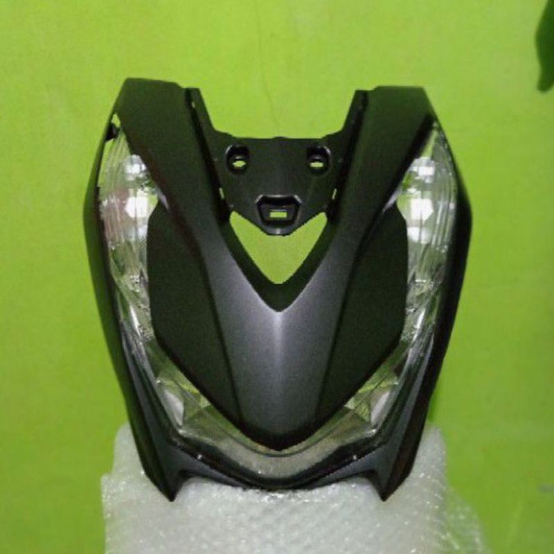 Tameng Cover Body depan 1 set Reflektor lampu Beat new led Dealuxe Beat street 2020 2021 hitam Doff