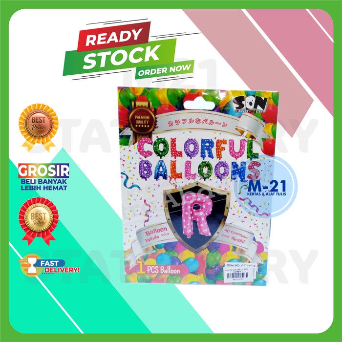 

BALON HURUF R WARNA PINK MOTIF LOVE