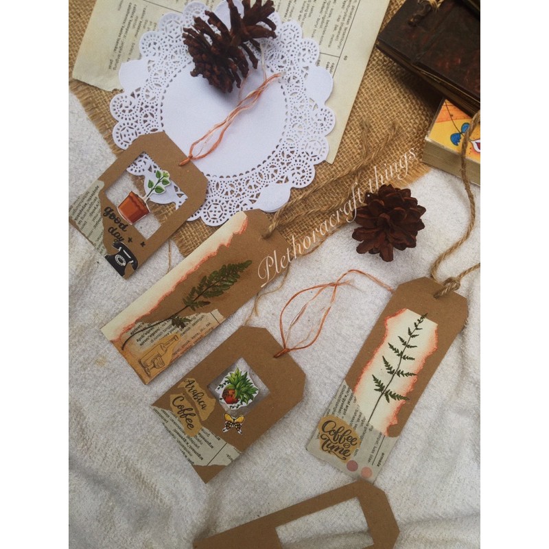 

pembatas buku handmade bookmark craft paper vintage aesthetic bookmark murah planner