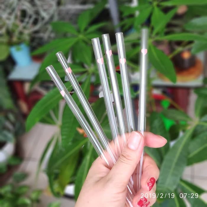 Sedotan bahan kaca pyrex