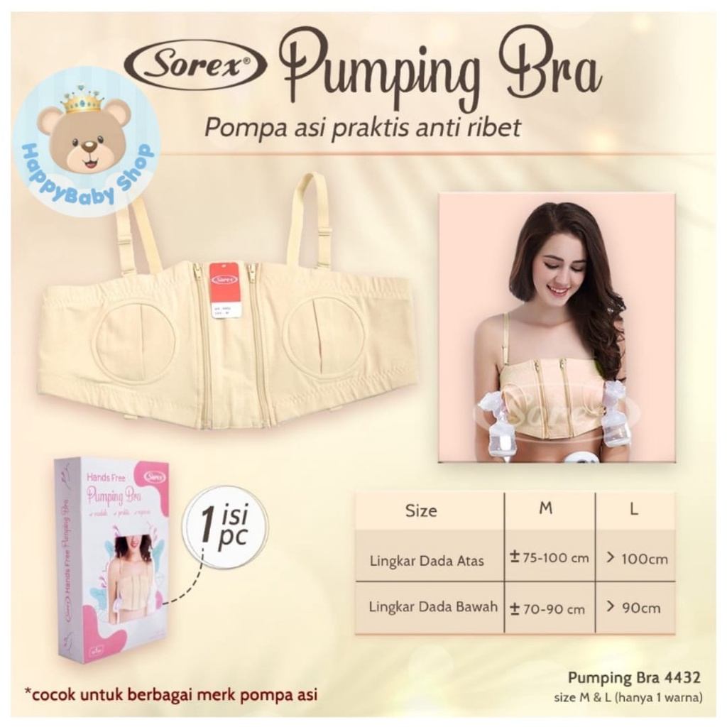 Sorex 4432 Hands Free Pumping Bra BH Menyusui untuk Pompa Asi