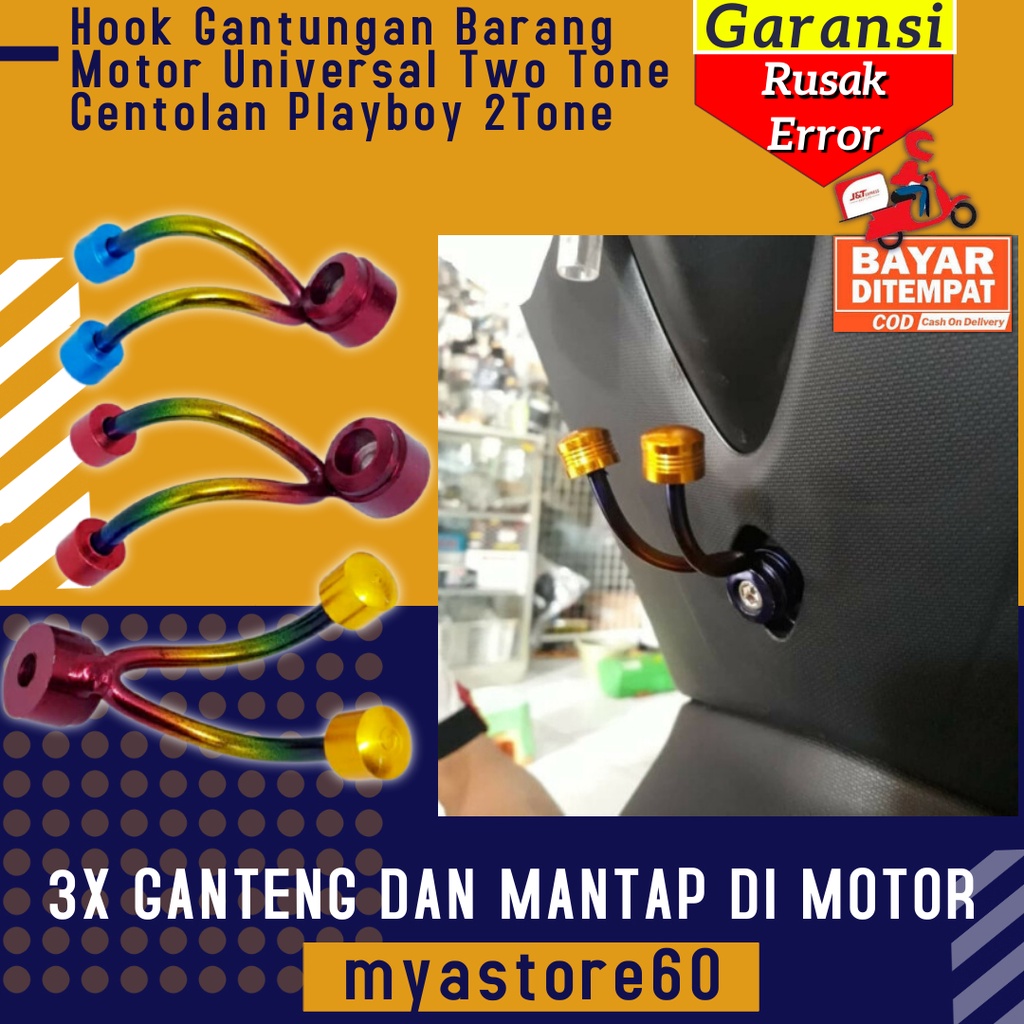 Hook Gantungan Cantolan Barang Depan Motor Universal Two Tone Centolan Playboy 2Tone Semua Universal Motor