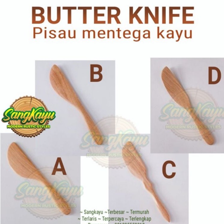 Pisau kayu butter knife pisau kue kayu wooden butter knife cake knife