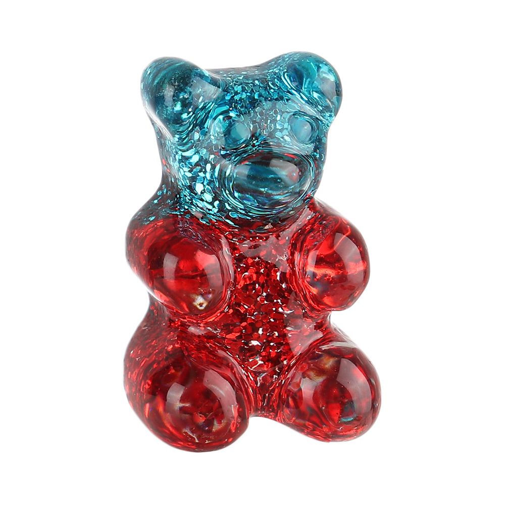 1pc Gantungan Kunci Bentuk Gummy Bear Glitter Bahan Resin Warna Permen Untuk Dekorasi Natal Charms