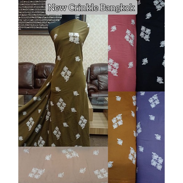 NEW kain Crinkle Urg Pigmen / Cey Crinkle airflow Motif BANGKOK