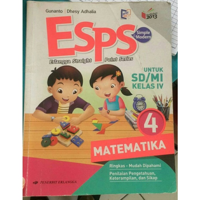

❤BISA COD❤ Buku SD Esps Matematika Kelas 4 - Erlangga K13