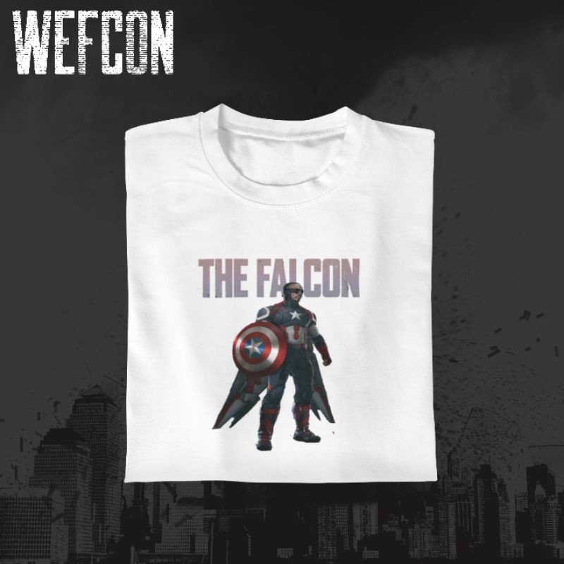 Kaos Marvel The Falcon (From "The Falcon and The Winter Soldier") - T-Shirt White/Black