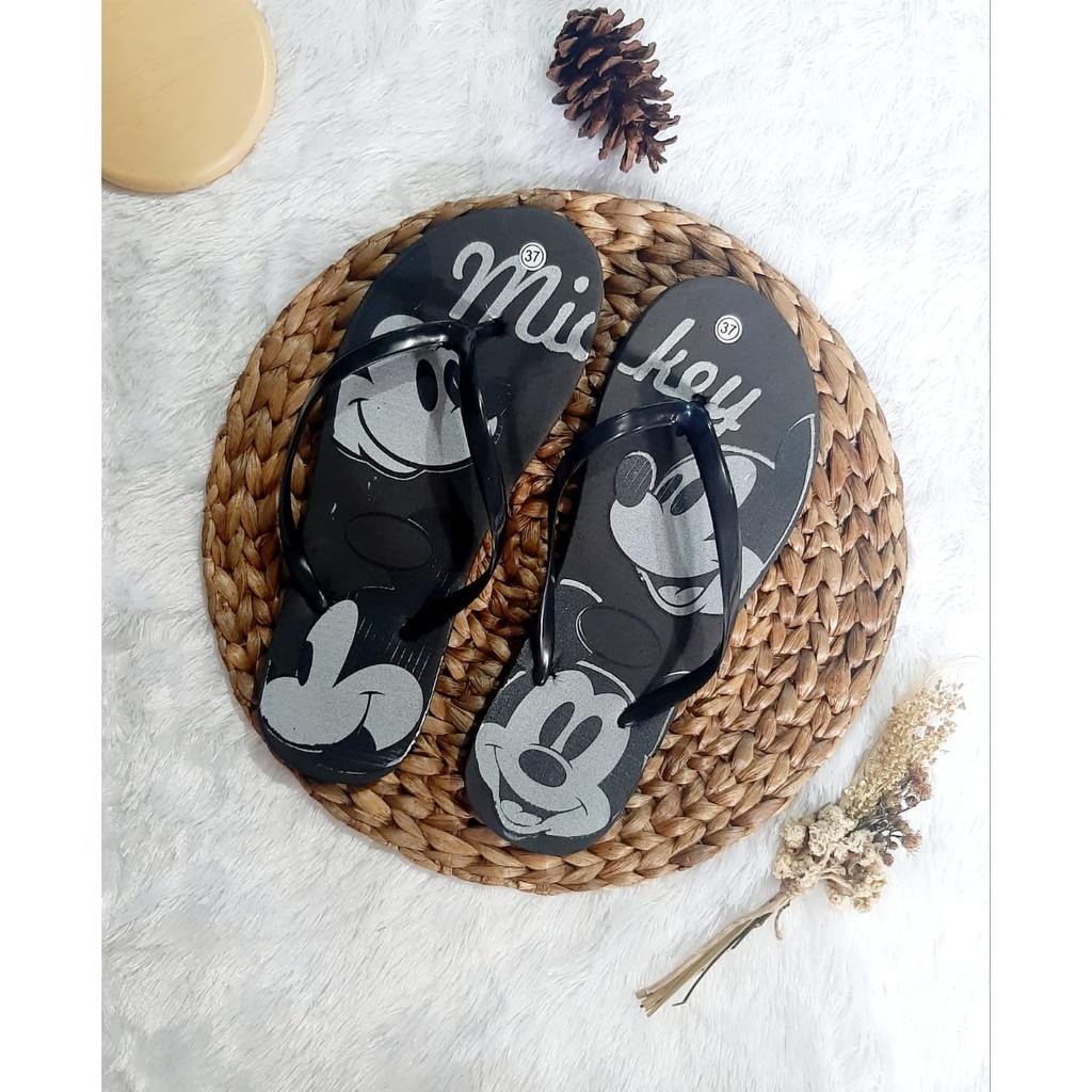 Sandal Sliper Motif Mickey Wanita