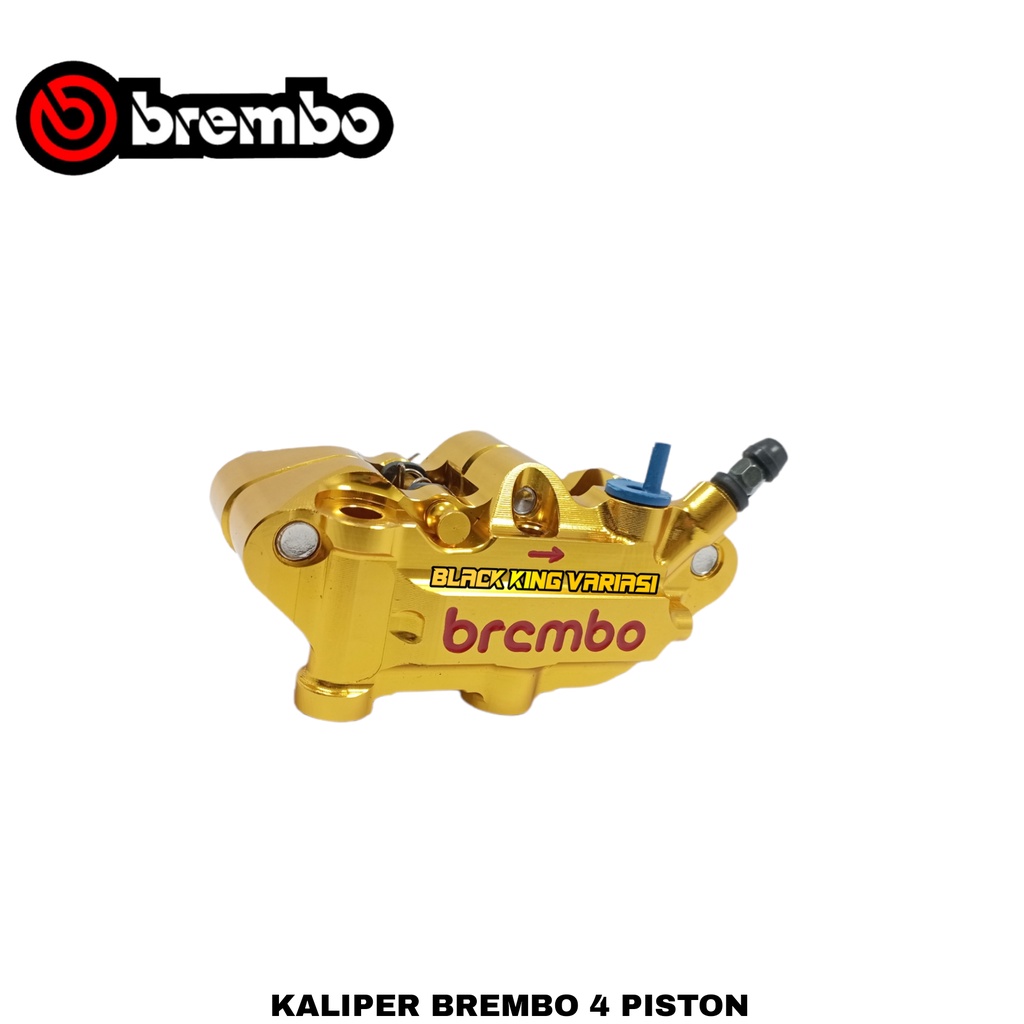 Kaliper Brembo Monoblok 4 Piston Rem Sebelah Kanan Gold