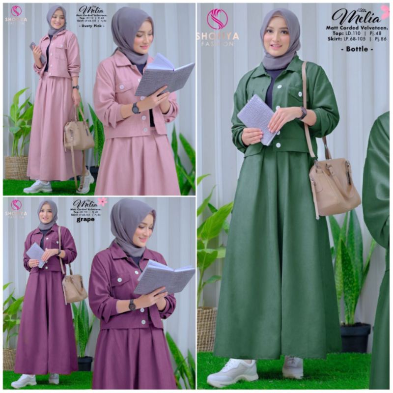 Melia Set One Set Wanita Setelan Wanita Tanpa Inner By Shofiya