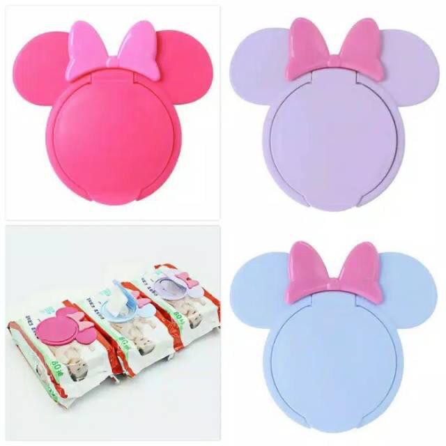 DK Tutup Tisu Basah / Wet Wipes Cover Model Mickey Minnie / Reusable Lid