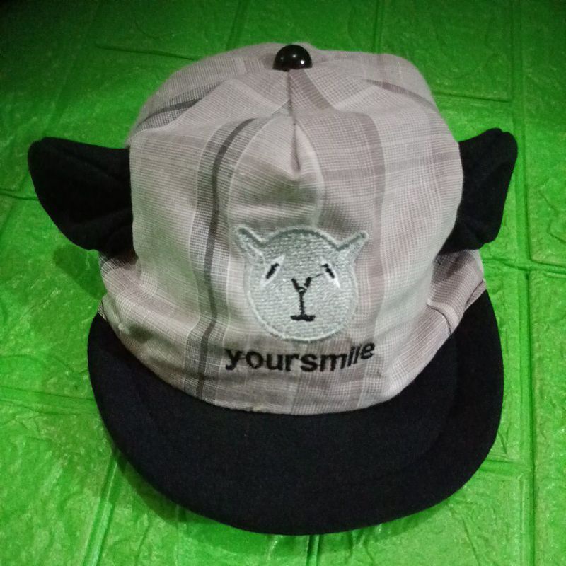 LYSASHOP - Topi Anak bayi Apolo Fashion Cewek Cowok Cantik-Bear Telinga Hitam