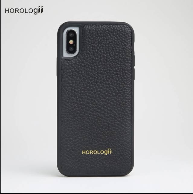 Horologii premium germany cow leather casing for Iphone X black