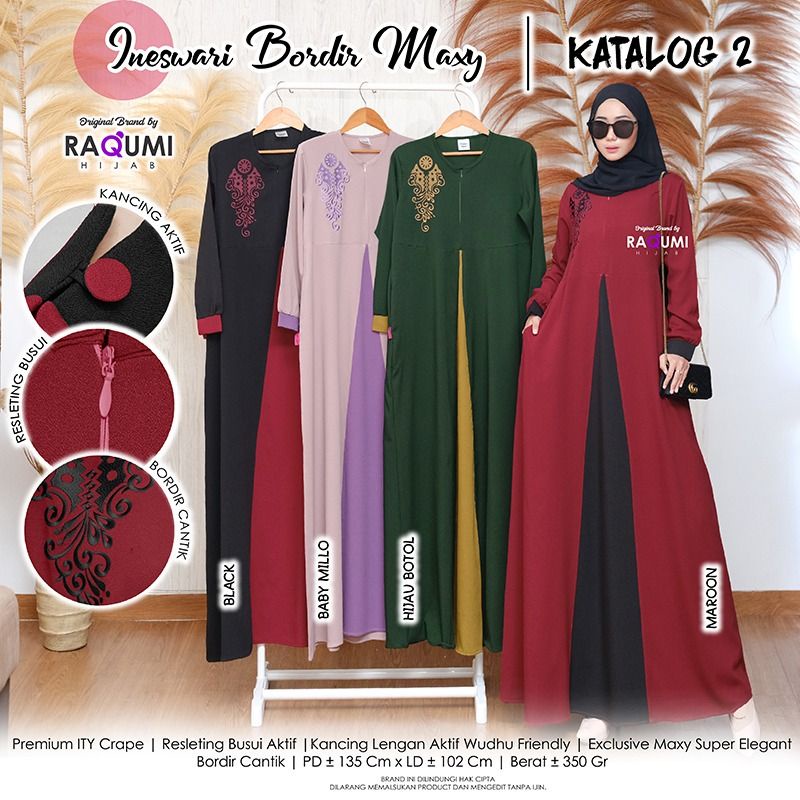 Gamis Raqumi Ineswari Bordir Maxy
