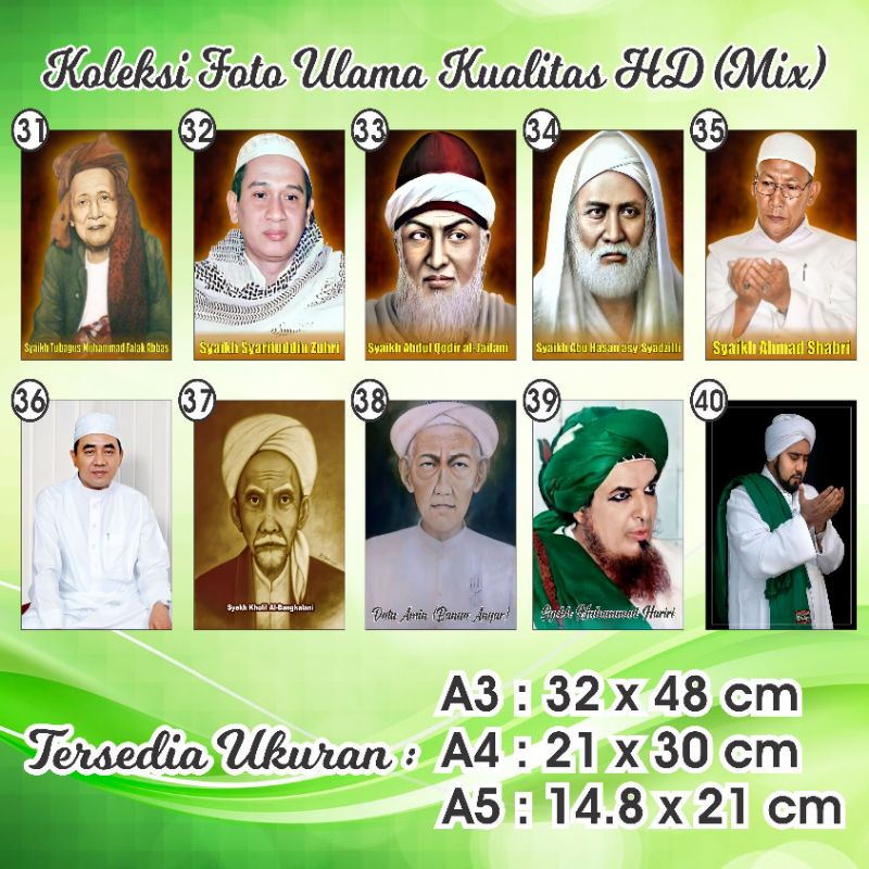 POSTER FOTO ULAMA/HABAIB KUALITAS HD