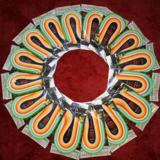 

Kertas Paper Quilling Rainbow 1 cm / Kertas Bintang
