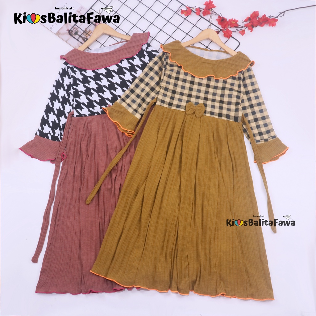 Long Dress Jessika uk 8-9 Tahun [EXPORT] Baju Anak Perempuan Panjang Dres Ngaji Murah Gamis Muslim