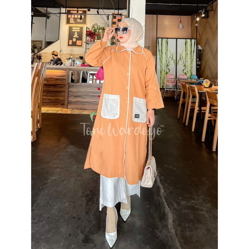 Baju Atasan Tunik Import Terbaru Tunik saku polosTunik TerbaruTunik Import Hits Termurah