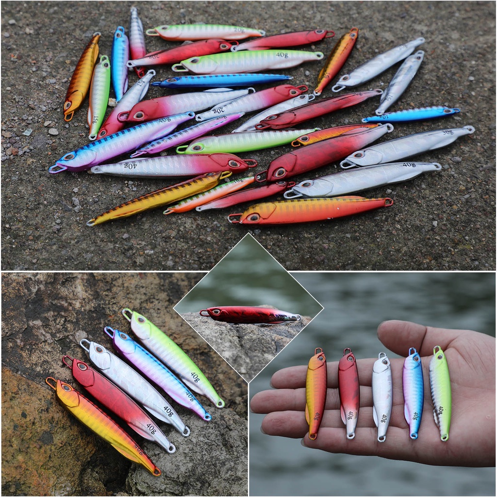 Metal Fish Bait 10g 15g 20g 30g 40g Jigging Lure Metal Fish Bait Saltwater Fishing Lures Casting Jig Sea Fishing Boat Fishing Tackle