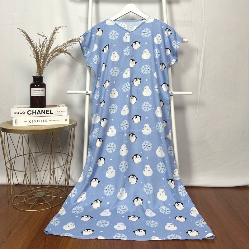 daster long semata kaki, daster panjang viral kekinian, daster rayon busui terlaris-Long Pinguin