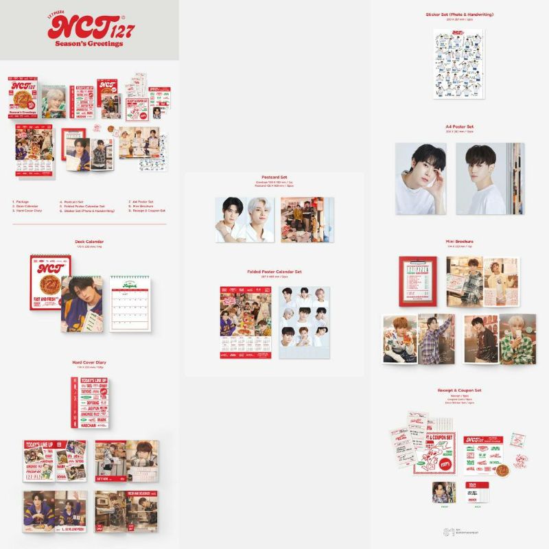 OPEN PO SM SEASON GREETINGS 2022NCT 127, Dream, Wayv, EXO, SuJu, Shinee, Aespa, SNSD, Red Velvet
