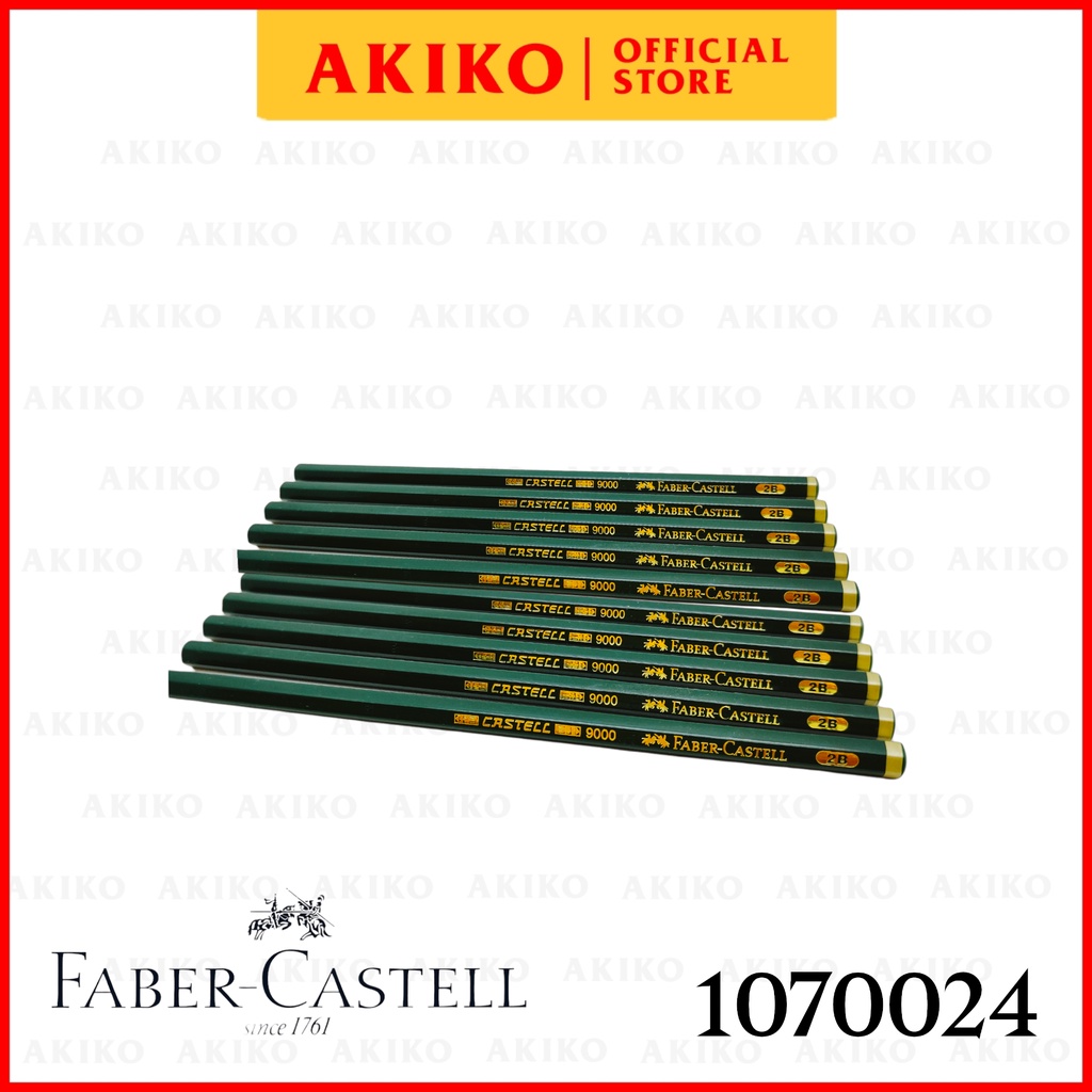 

black Pencil Castel 9000 2B Faber-Castell