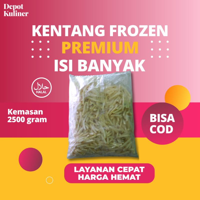 Kentang Goreng Frozen Beku Aviko Shoestring 2,5 Kg