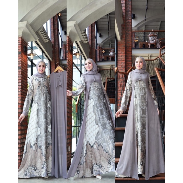 SALE ULIMA 3 SET OUTER ORI GLZ GLAMZ Gamis Maxi Dress