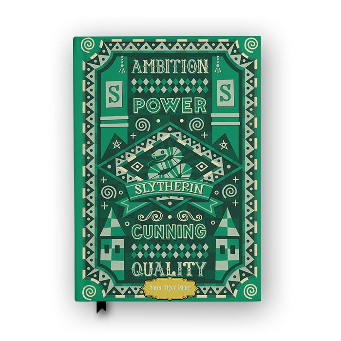 

Buku Catatan Notebook Harry Potter Slytherin Cunning Hogwarts Custom Nama Diary Jurnal Hardcover