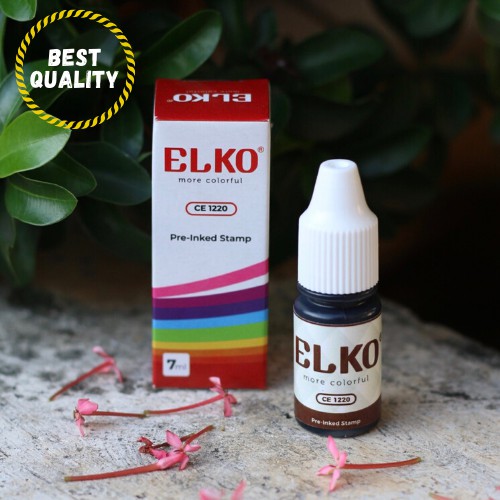 

Tinta Stempel Flash Trodat Otomatis Warna Coklat isi 7 ML ELKO Waterproof