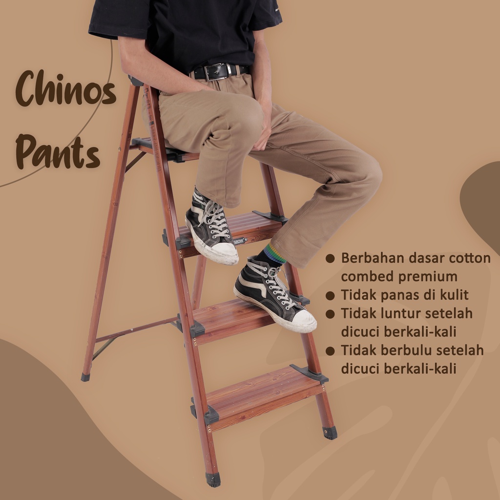 Celana Chinos Panjang L.co Pria kualitas terbaik bahan premium Cotton combed premium