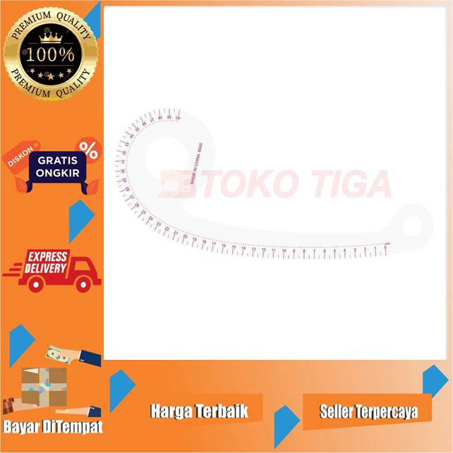 

TERMURAH PENGGARIS JAHIT/MENJAHIT - PENGGARIS POLA BAJU BULAT 40 CM - 6040B TOKO 3 MSN JAIT