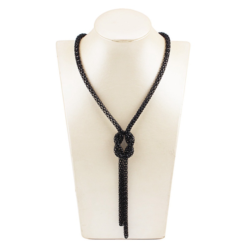 Women Fashion Simple Knotted Chain Choker Necklaces Female Bohemian Jewelry