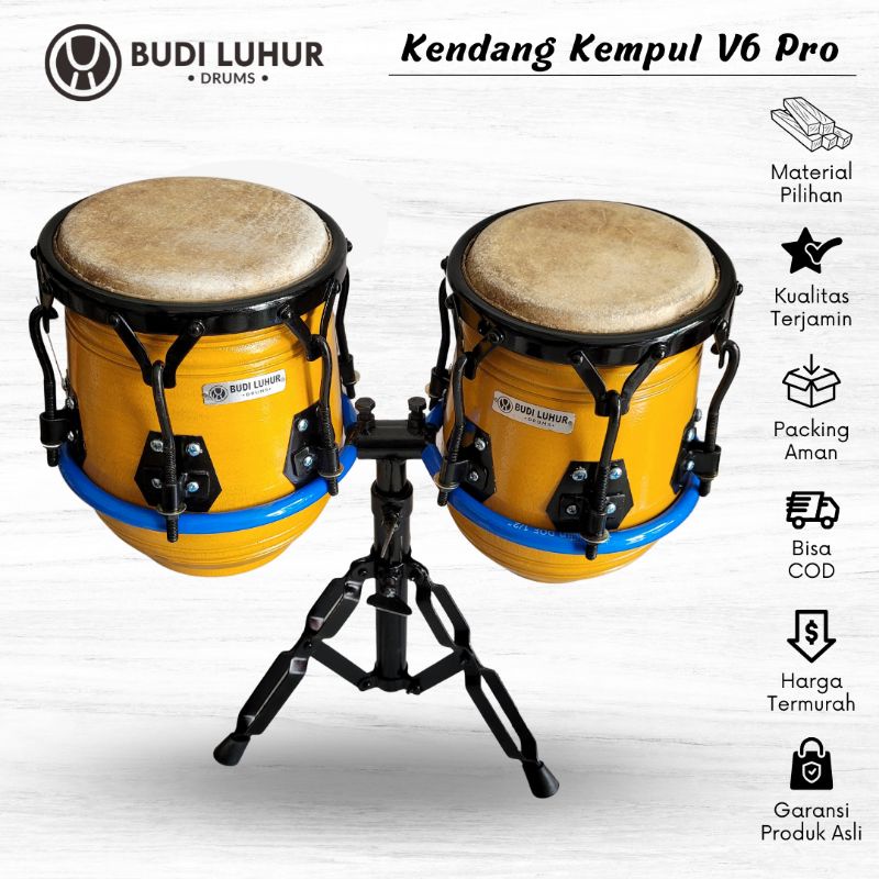 Kendang Kempul Dangdut Koplo Plak Tung Kayu Nangka Gendang Ketipung Cimplung Pro Player Model Ring V Fullset