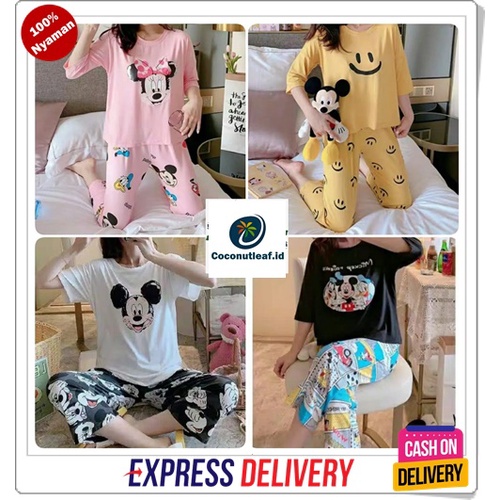 PIYAMA WANITA IMPORT MODEL 7/8 KEKINIAN GAUL PIYAMA MURAH