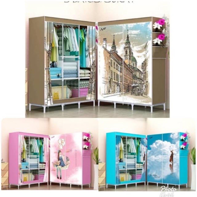 Lemari portable rak pakaian jumbo / lemari kain jumbo