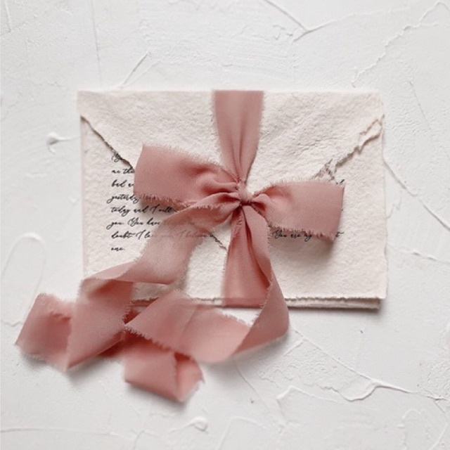 

Silk Ribbon Vintage Rose *TANPA ROLL KAYU* | Wedding Styling Calligraphy Ribbon | Pita by Petite Lapine