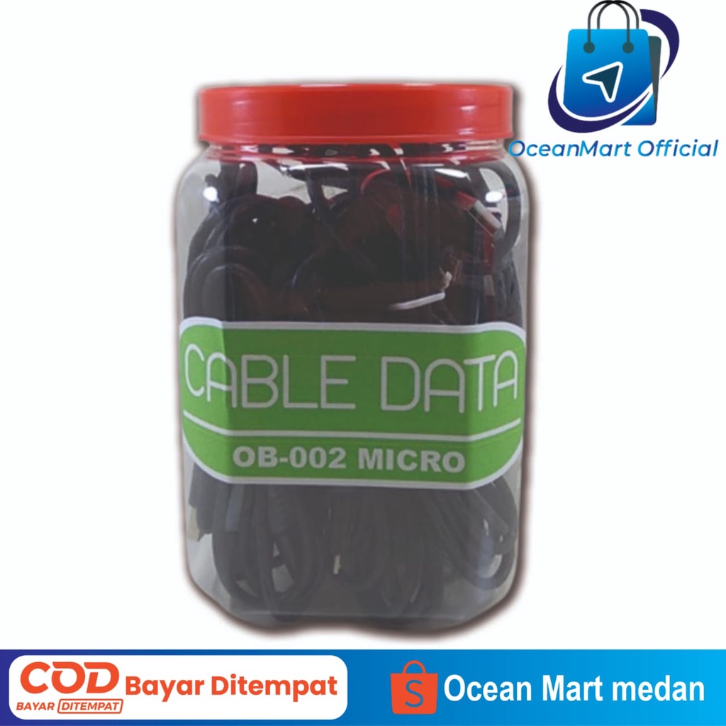 Kabel Data Charger Ocean Blue OB-001 Cable Micro Toples ANDROID iOS OCEANMART OCEAN MART Aksesoris Handphone HP Murah Grosir