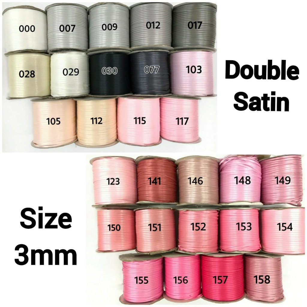 100 YARD -  0.3 CM | PITA DOUBLE SATIN IMPORT DSS-40 PREMIUM  1/8 INCH