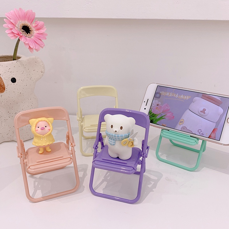 Universal Phone Holder Cute Chair Shape Foldable for iPhone and All Android Phones Fashion Mini Phone Stand