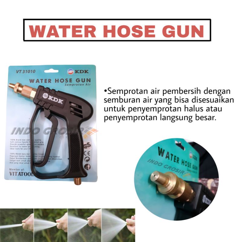 KDK Water Hose Gun Semprotan Jet Cleaner Pendek