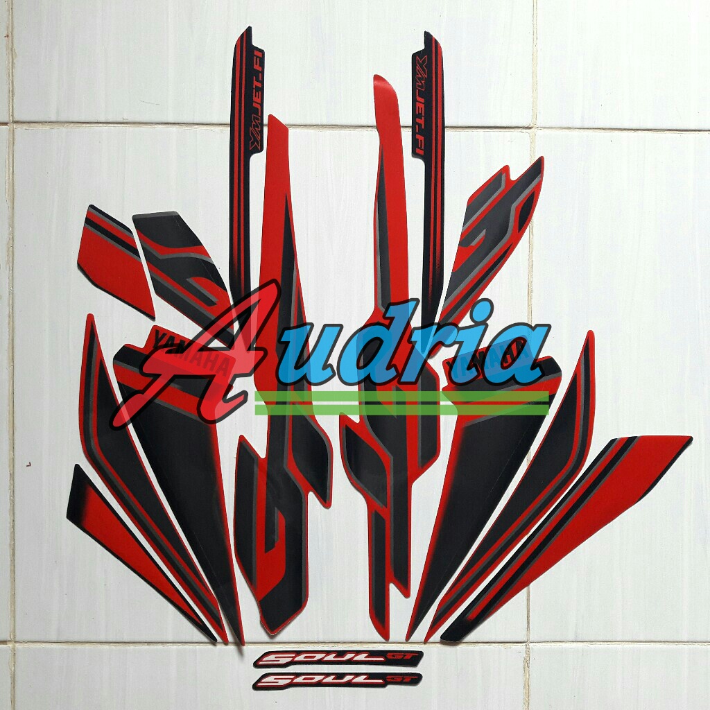 Stiker Striping Motor Yamaha Mio Soul GT 2012 Merah
