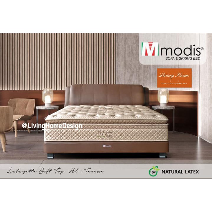 Modis Lafayette Soft Top Brown (HB : Tereze) Springbed Full Bed Set 100 120 160 180 200