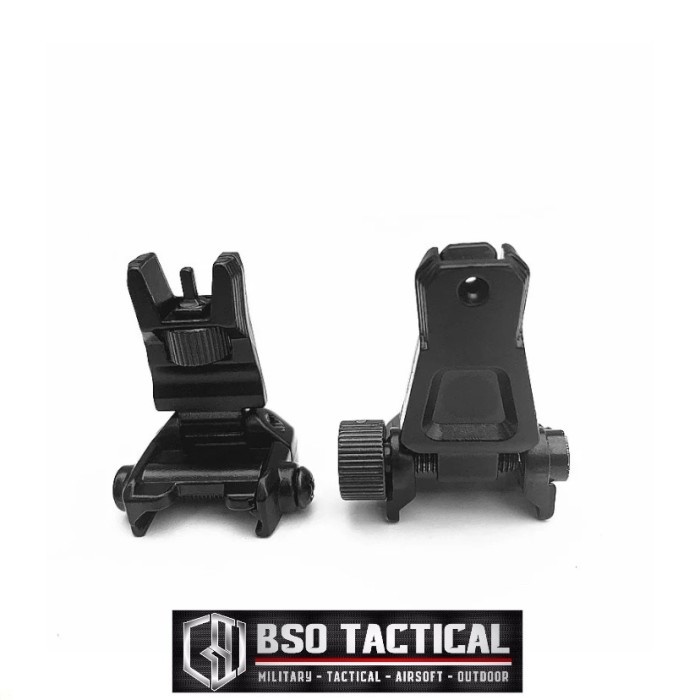 MAINAN & HOBI AKSESORIS AIRSOFT GUN PISIR MBUS PRO FRONT REAR SIGHT AIRSOFT PICATINNY RAIL ALUMUNIUM