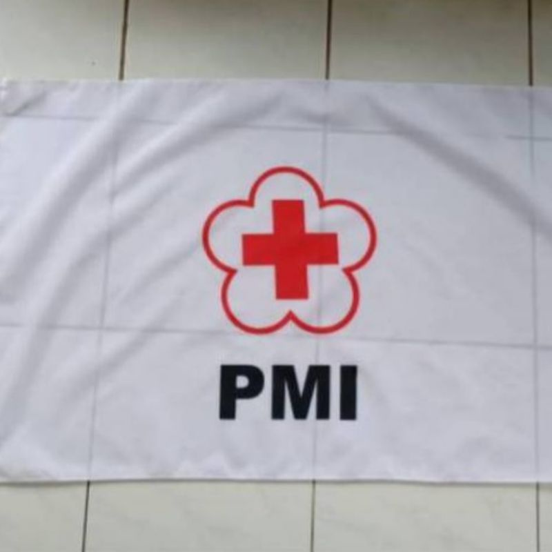 Bendera PMI UK 80X120cm sablon grosir