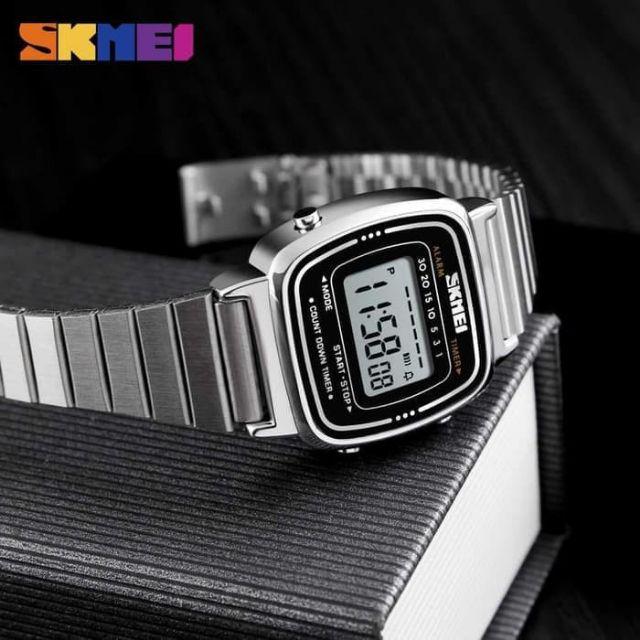 Jam SKMEI 1252 original bergaransi free paper box-Silver